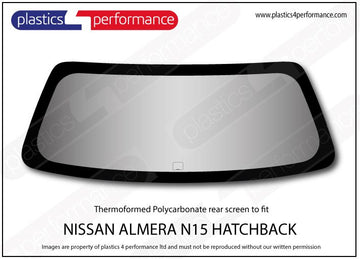 ポリカーボネート リアウインドウ｜日産 Almera N15 Hatchback