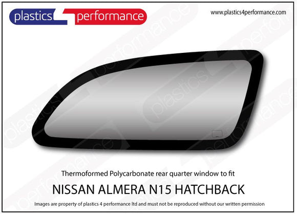 ポリカーボネート ウインドウキット｜日産 Almera N15 Hatchback