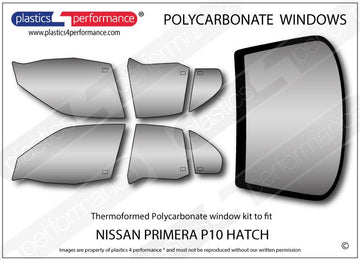 ポリカーボネート ウインドウキット｜日産 Primera P10 Hatchback