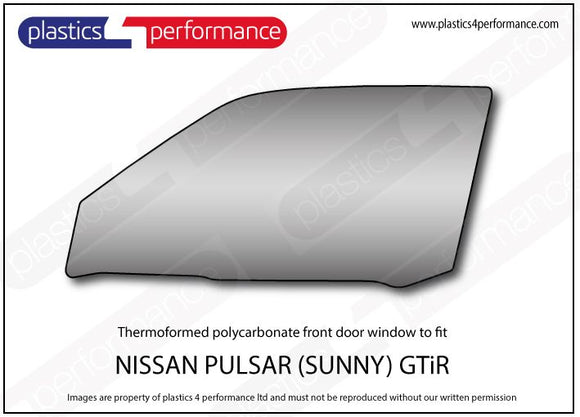 ポリカーボネート 左フロントドアウインドウ｜日産 Pulsar / Sunny GTiR
