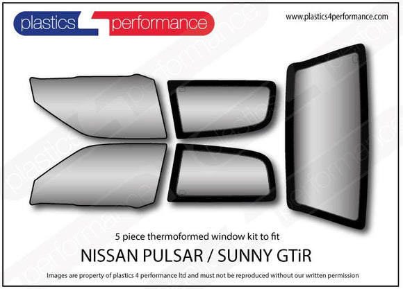 ポリカーボネート ウインドウキット｜日産 Pulsar / Sunny GTiR