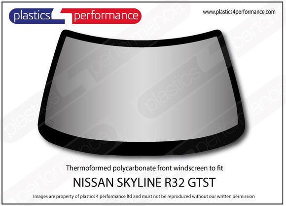 ポリカーボネート フロントウインドスクリーン｜日産 Skyline R32 GTST 4dr