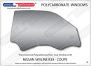 ポリカーボネート ウインドウキット｜日産 Skyline R33 Coupe