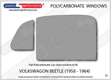 ポリカーボネート 左フロントドアウインドウ｜Volkswagen Beetle - 1958 - 1964
