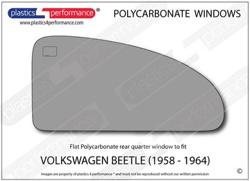 ポリカーボネート 左リアクォーターウインドウ｜Volkswagen Beetle - 1958 - 1964