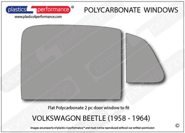 ポリカーボネート 右フロントドアウインドウ｜Volkswagen Beetle - 1958 - 1964