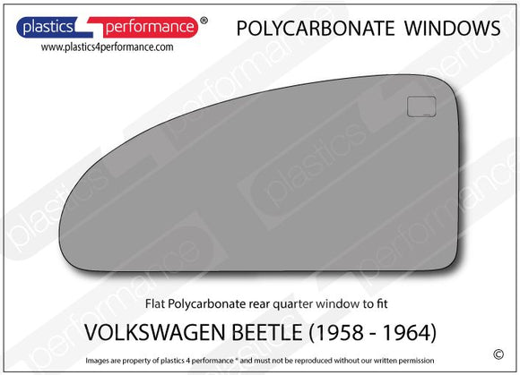 ポリカーボネート 右リアクォーターウインドウ｜Volkswagen Beetle - 1958 - 1964