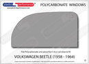 ポリカーボネート 左フロントドアウインドウ｜Volkswagen Beetle - 1958 - 1964