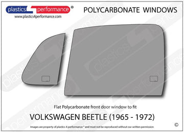 ポリカーボネート 左フロントドアウインドウ｜Volkswagen Beetle - 1965 - 1972
