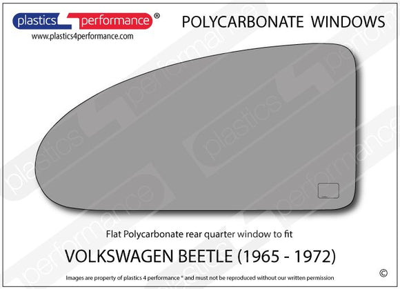 ポリカーボネート 右リアクォーターウインドウ｜Volkswagen Beetle - 1965 - 1972