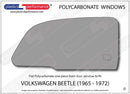 ポリカーボネート 左フロントドアウインドウ｜Volkswagen Beetle - 1965 - 1972