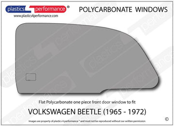ポリカーボネート 右フロントドアウインドウ｜Volkswagen Beetle - 1965 - 1972