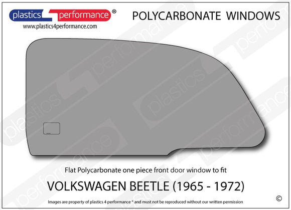 ポリカーボネート 右フロントドアウインドウ｜Volkswagen Beetle - 1965 - 1972