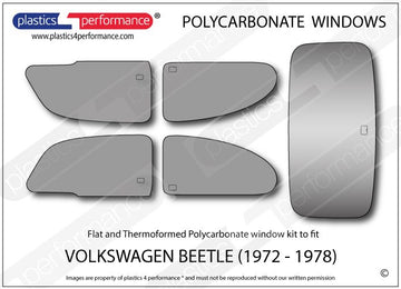 ポリカーボネート ウインドウキット｜Volkswagen Beetle - 1972 - 1978
