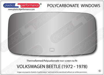 ポリカーボネート リアウインドウ｜Volkswagen Beetle - 1972 - 1978