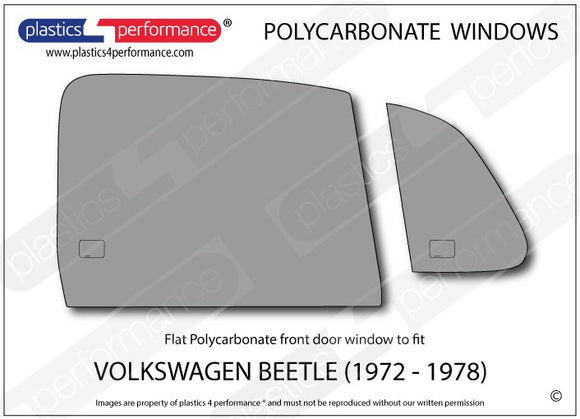 ポリカーボネート 右フロントドアウインドウ｜Volkswagen Beetle - 1972 - 1978