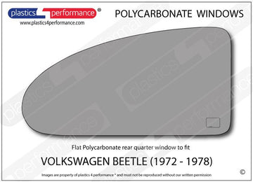 ポリカーボネート 右リアクォーターウインドウ｜Volkswagen Beetle - 1972 - 1978