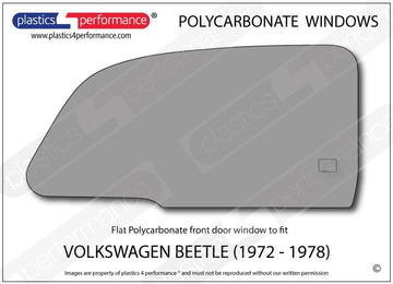 ポリカーボネート 左フロントドアウインドウ｜Volkswagen Beetle - 1972 - 1978