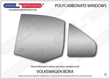 ポリカーボネート 左リアドアウインドウ｜Volkswagen Bora/ Jetta Mk4