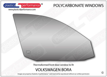 ポリカーボネート 右フロントドアウインドウ｜Volkswagen Bora/ Jetta Mk4