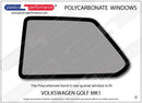 ポリカーボネート 左リアクォーターウインドウ｜Volkswagen Golf Mk1
