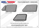 ポリカーボネート 左フロントドアウインドウ｜Volkswagen Golf Mk1