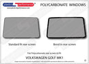 ポリカーボネート リアウインドウ｜Volkswagen Golf Mk1