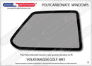 ポリカーボネート 右リアクォーターウインドウ｜Volkswagen Golf Mk1