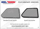 ポリカーボネート 右リアクォーターウインドウ｜Volkswagen Golf Mk1