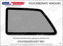 ポリカーボネート 左リアクォーターウインドウ｜Volkswagen Golf Mk2