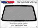 ポリカーボネート リアウインドウ｜Volkswagen Golf Mk2