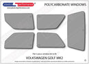 ポリカーボネート ウインドウキット｜Volkswagen Golf Mk2
