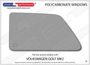 ポリカーボネート 左リアクォーターウインドウ｜Volkswagen Golf Mk2