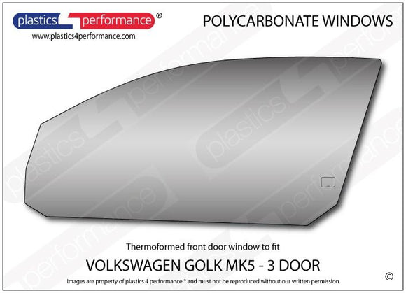 ポリカーボネート ウインドウキット｜Volkswagen Golf Mk5 - 3dr