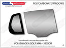 ポリカーボネート ウインドウキット｜Volkswagen Golf Mk6 - 5dr