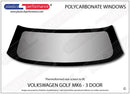 ポリカーボネート リアウインドウ｜Volkswagen Golf Mk6 - 3dr