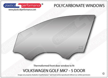ポリカーボネート 左フロントドアウインドウ｜Volkswagen Golf Mk7 - 5dr