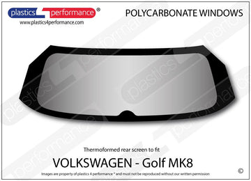 ポリカーボネート リアウインドウ｜Volkswagen Golf Mk8 - 5dr