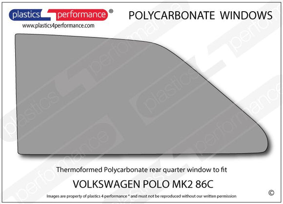 ポリカーボネート 左リアクォーターウインドウ｜Volkswagen Polo MK2 86C