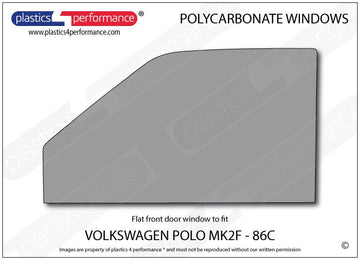 ポリカーボネート 左フロントドアウインドウ｜Volkswagen Polo MK2F 86C