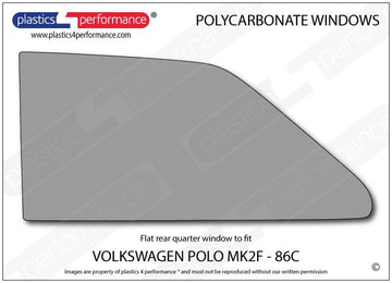 ポリカーボネート 左リアクォーターウインドウ｜Volkswagen Polo MK2F 86C