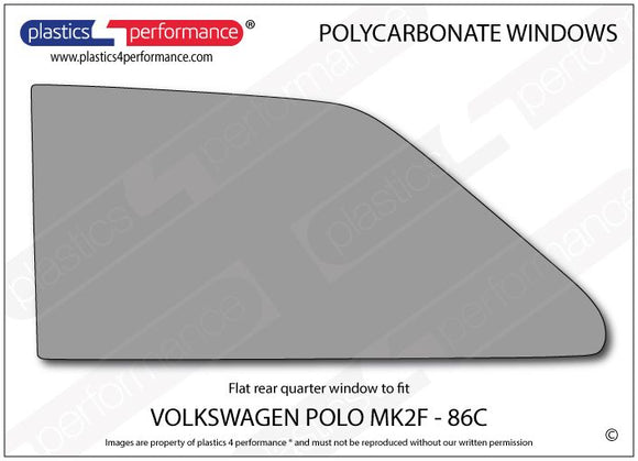 ポリカーボネート 左リアクォーターウインドウ｜Volkswagen Polo MK2F 86C