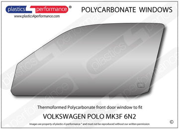 ポリカーボネート 左フロントドアウインドウ｜Volkswagen Polo MK3F 6N2 - 3dr