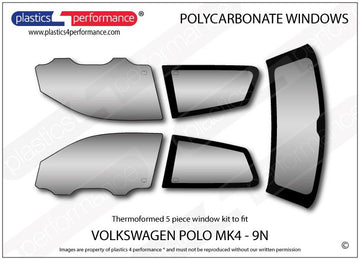 ポリカーボネート ウインドウキット｜Volkswagen Polo MK4 9N - 3dr