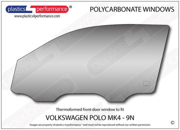 ポリカーボネート 左フロントドアウインドウ｜Volkswagen Polo MK4 9N - 3dr