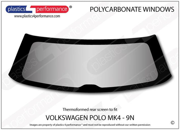 ポリカーボネート リアウインドウ｜Volkswagen Polo MK4 9N - 3dr