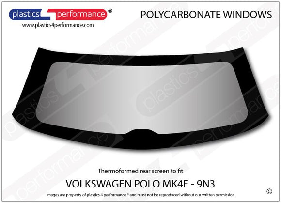 ポリカーボネート リアウインドウ｜Volkswagen Polo MK4F 9N3 - 3dr