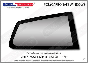 ポリカーボネート 右リアクォーターウインドウ｜Volkswagen Polo MK4F 9N3 - 3dr