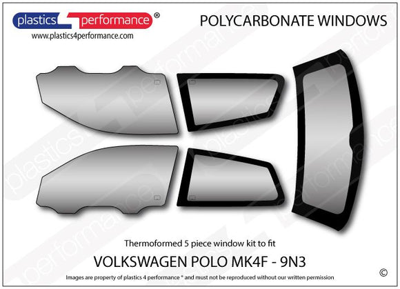 ポリカーボネート ウインドウキット｜Volkswagen Polo MK4F 9N3 - 3dr