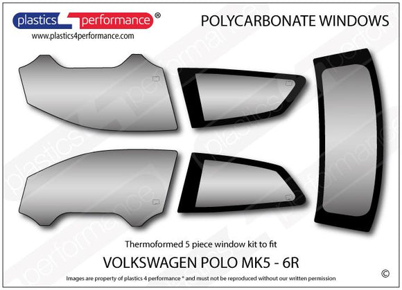 ポリカーボネート ウインドウキット｜Volkswagen Polo MK5 6R - 3dr